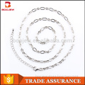 Wholesale low price thick chain silver necklace white gold long chain necklace designs pure silver pearl chain